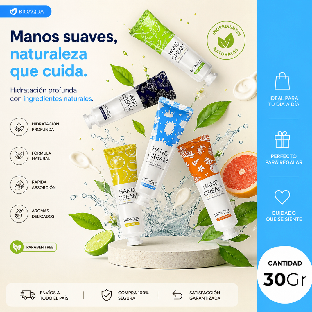 BIO96 - Crema de Manos – Hidratante y Antioxidante – 30g - BIOAQUA